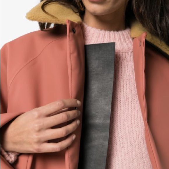 Kassl Edition salmon pink shearling jacket - Picture 9 of 9